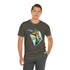 Stained Glass Velociraptor - Short Sleeve Tee
